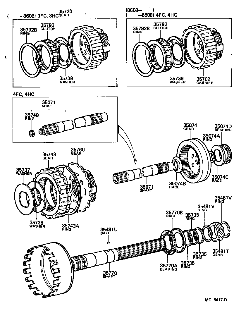  CARINA FR |  PLANETARY GEAR REVERSE PISTON COUNTER GEAR ATM