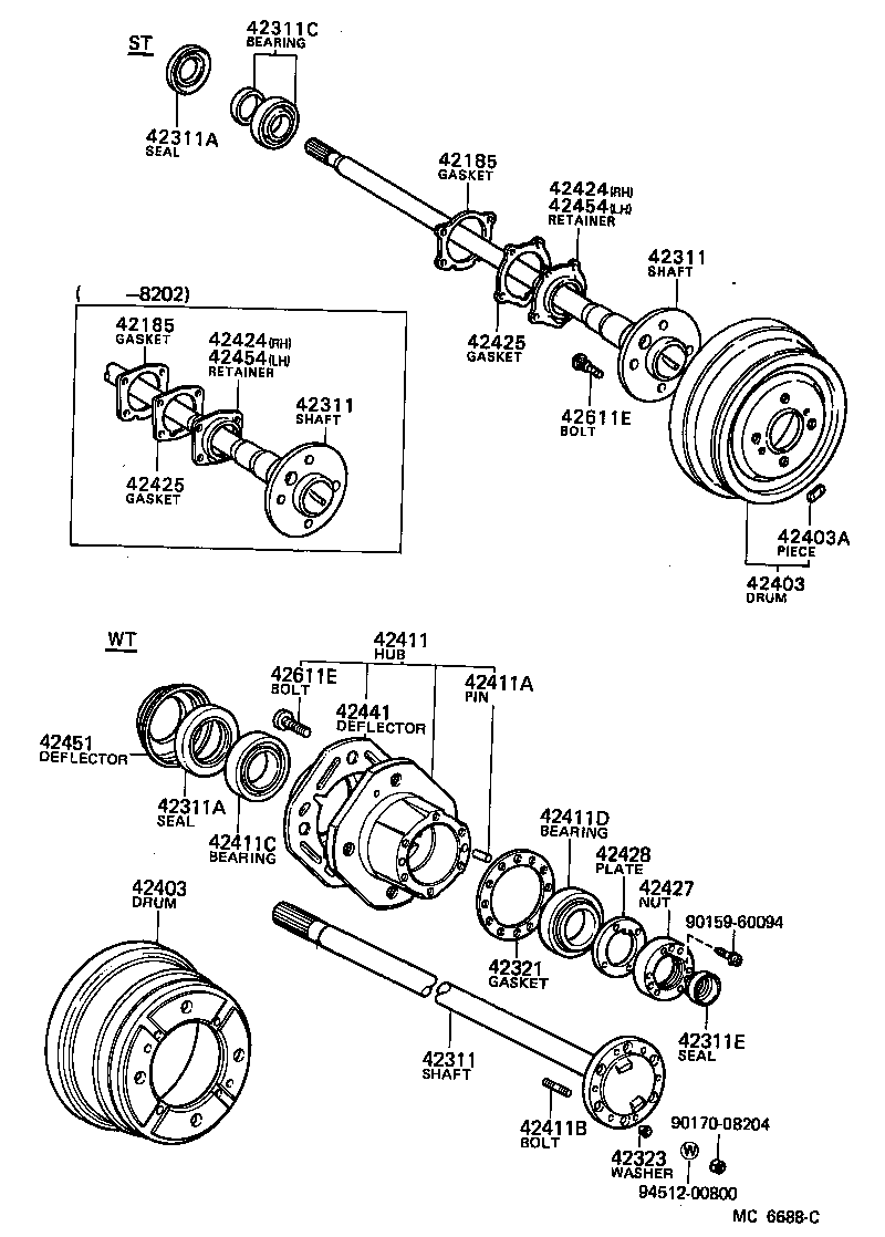  LITE TOWNACE TRUCK |  REAR AXLE SHAFT HUB