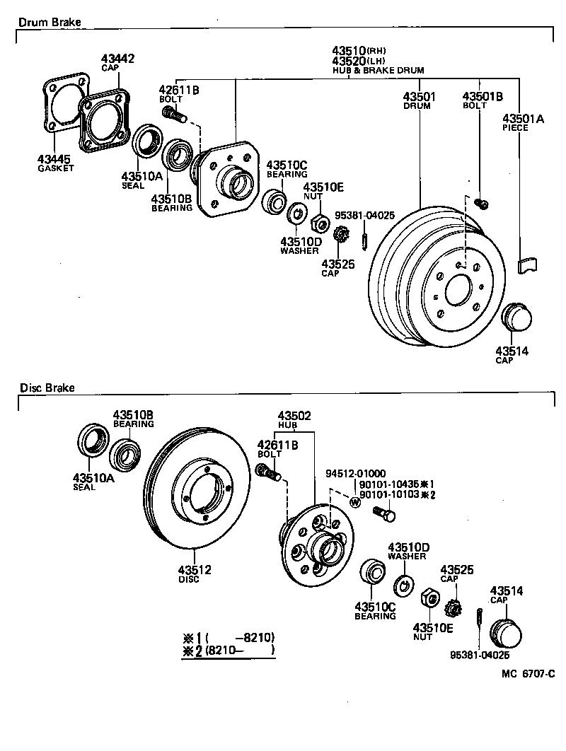  LITE TOWNACE TRUCK |  FRONT AXLE HUB