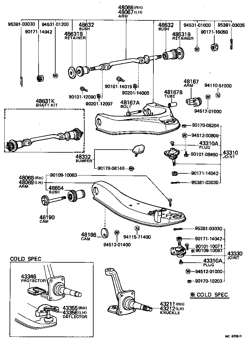  LITE TOWNACE TRUCK |  FRONT AXLE ARM STEERING KNUCKLE