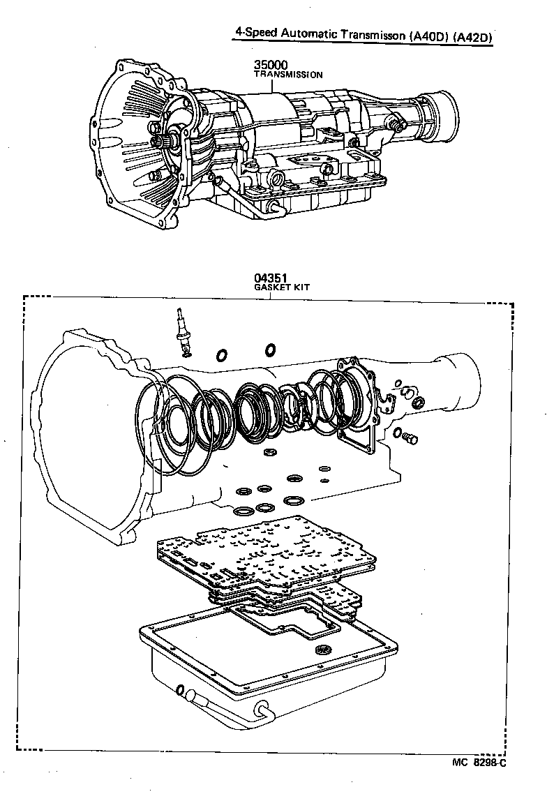  CARINA FR |  TRANSAXLE OR TRANSMISSION ASSY GASKET KIT ATM