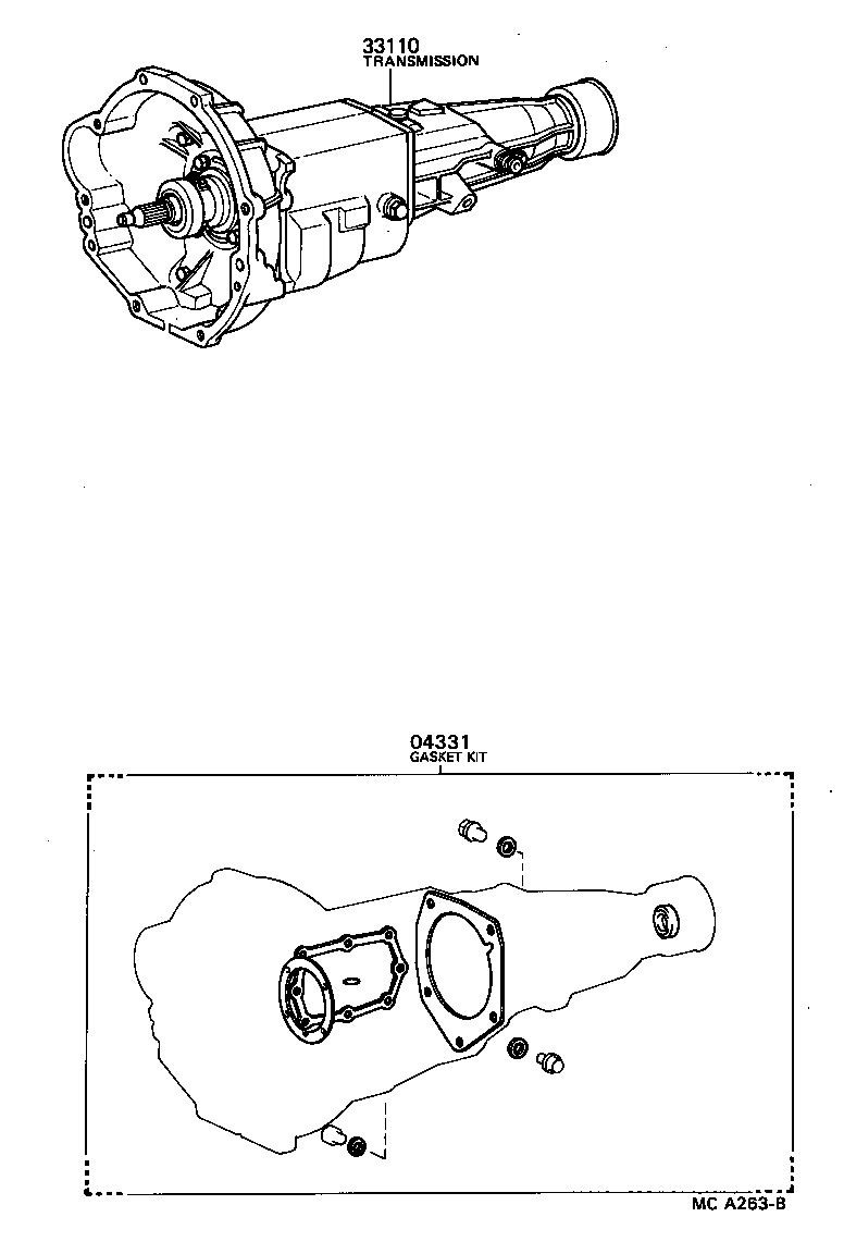  HILUX |  TRANSAXLE OR TRANSMISSION ASSY GASKET KIT MTM