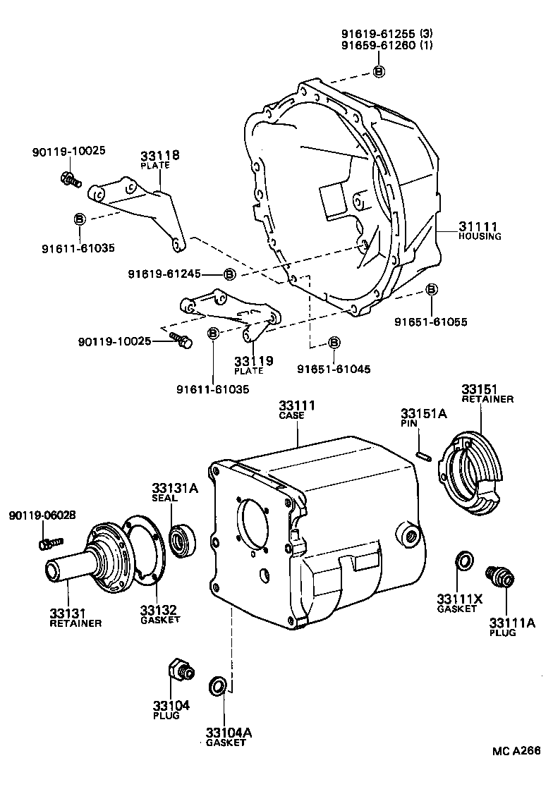  HILUX |  CLUTCH HOUSING TRANSMISSION CASE MTM