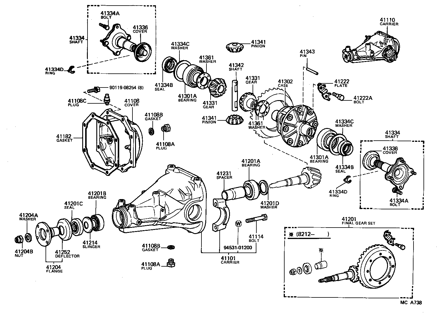  CORONA |  REAR AXLE HOUSING DIFFERENTIAL