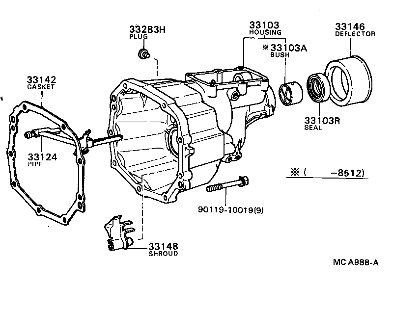  COROLLA |  EXTENSION HOUSING MTM