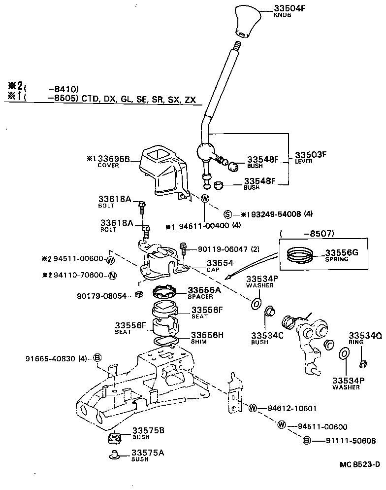  COROLLA |  SHIFT LEVER RETAINER