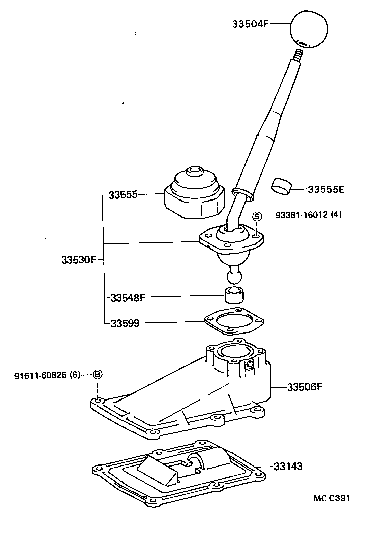  COROLLA |  SHIFT LEVER RETAINER
