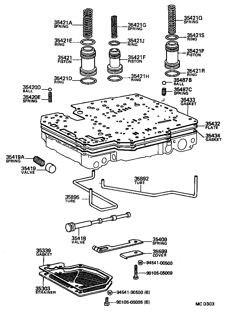  SUPRA |  VALVE BODY OIL STRAINER ATM