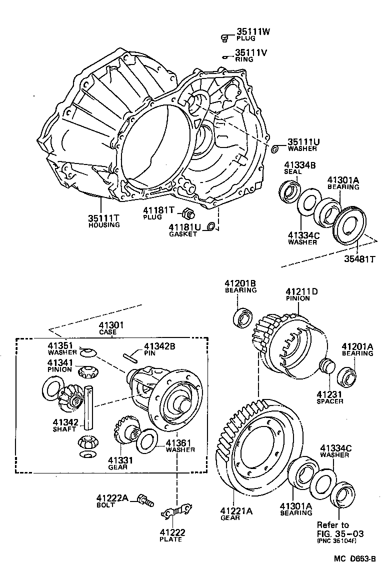  MR2 |  REAR AXLE HOUSING DIFFERENTIAL