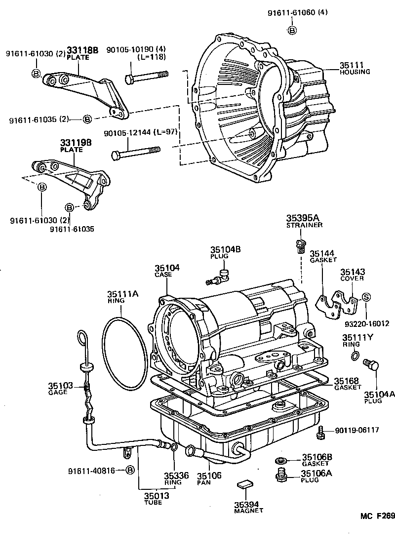  CROWN |  TRANSMISSION CASE OIL PAN ATM