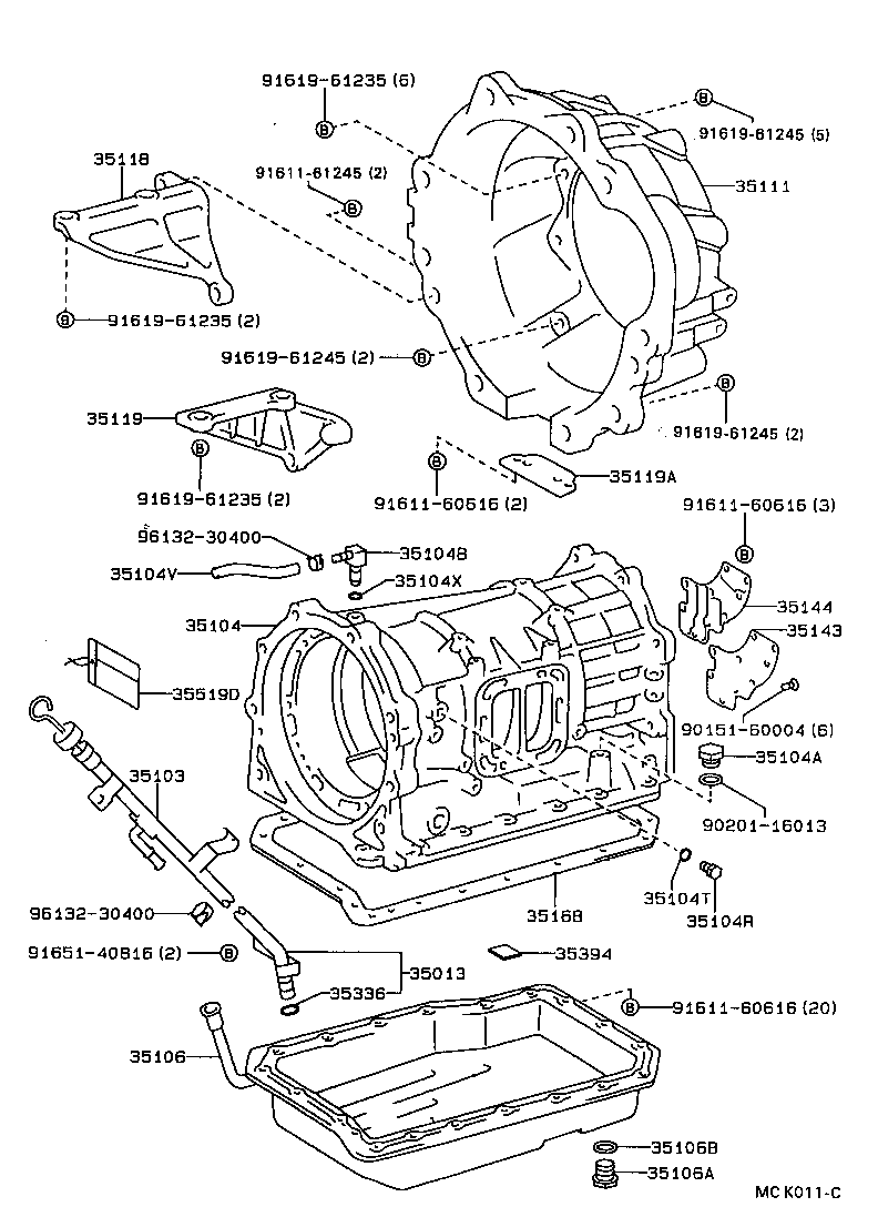  COASTER |  TRANSMISSION CASE OIL PAN ATM