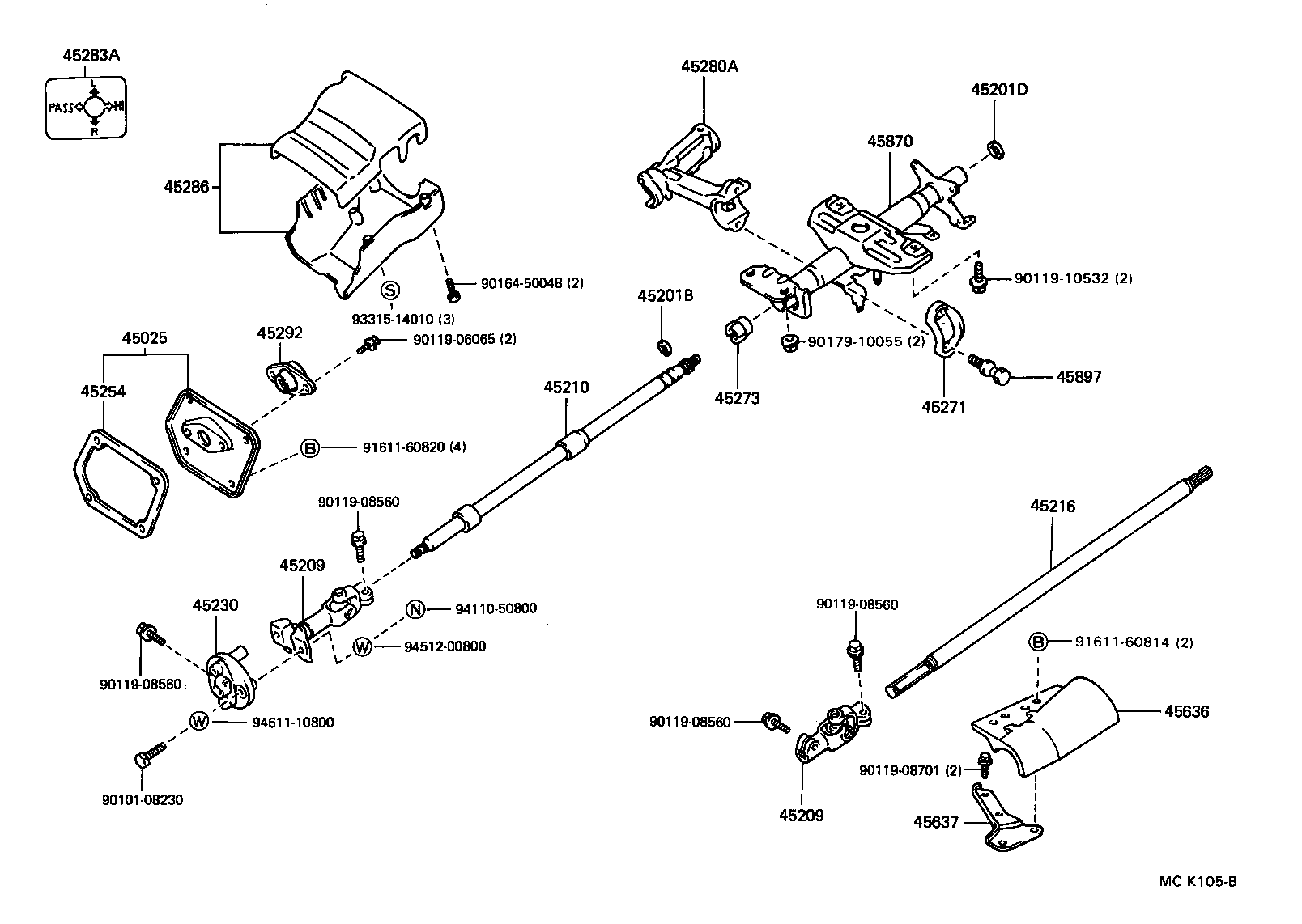  LAND CRUISER VAN |  STEERING COLUMN SHAFT