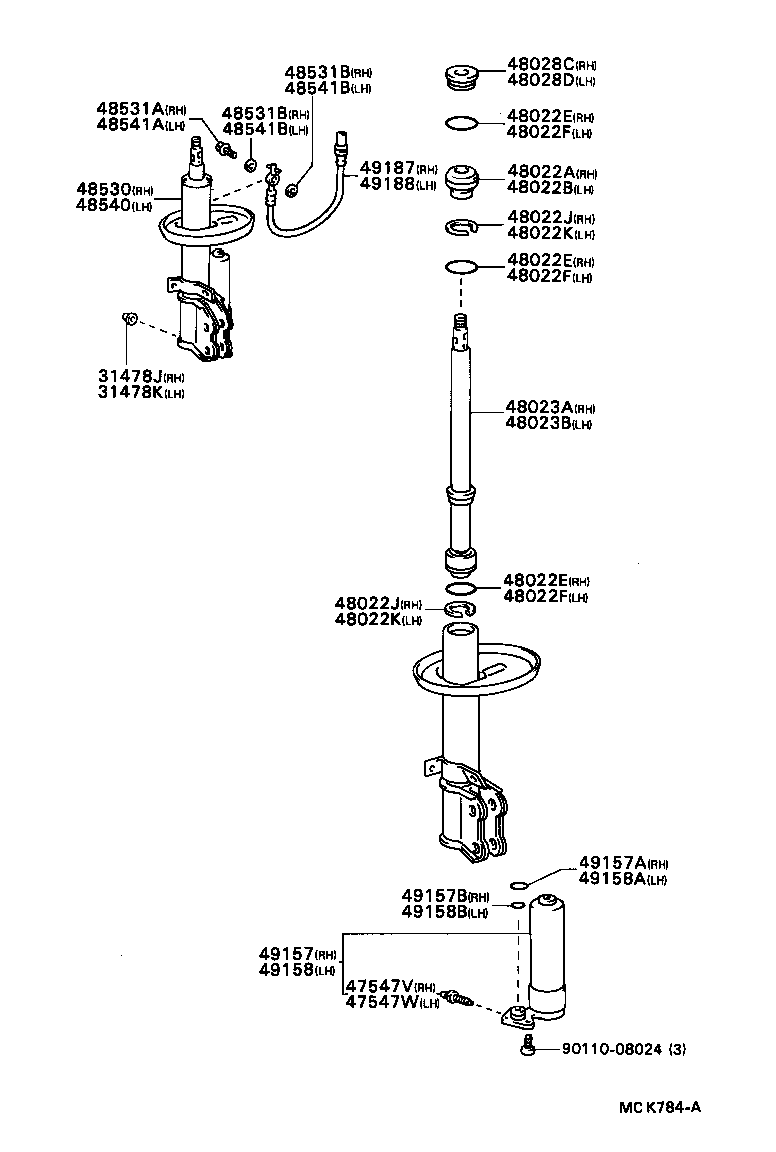  CELICA |  REAR SPRING SHOCK ABSORBER