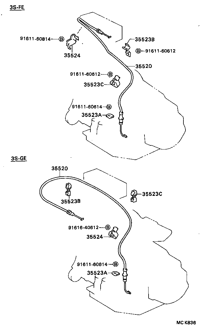  CAMRY VISTA |  THROTTLE LINK VALVE LEVER ATM