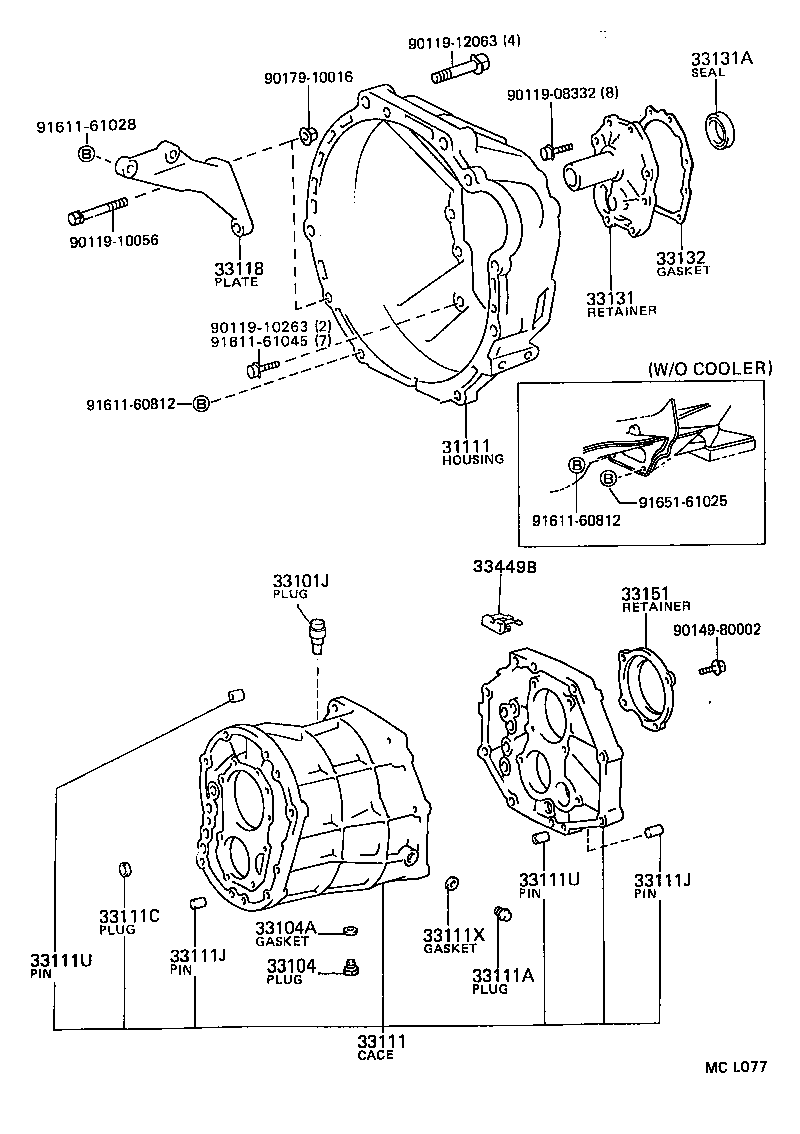  TOWN MASTERACE V WG |  CLUTCH HOUSING TRANSMISSION CASE MTM