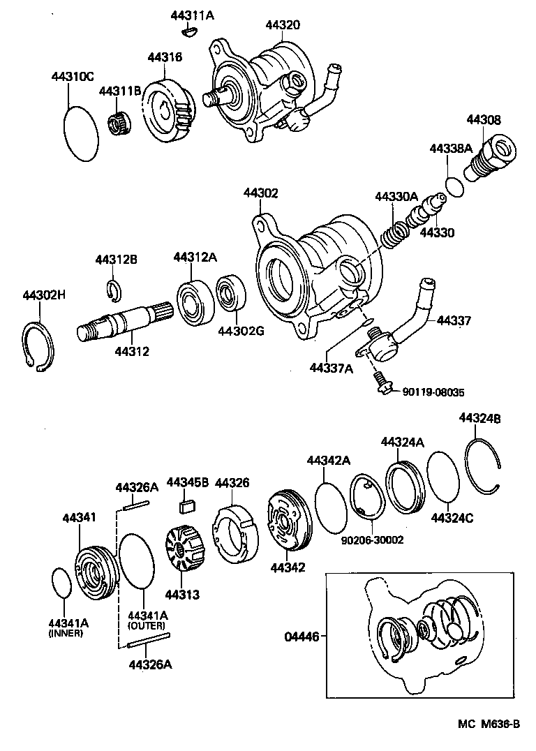  LAND CRUISER VAN |  VANE PUMP RESERVOIR POWER STEERING