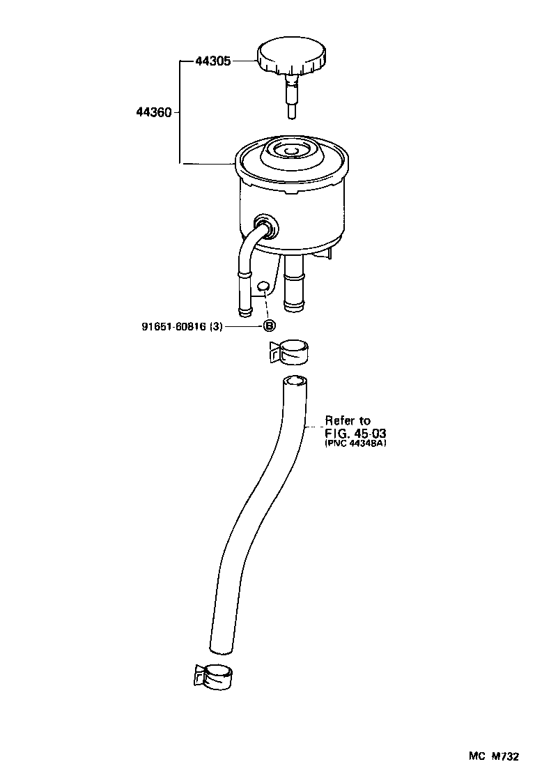  LAND CRUISER VAN |  VANE PUMP RESERVOIR POWER STEERING