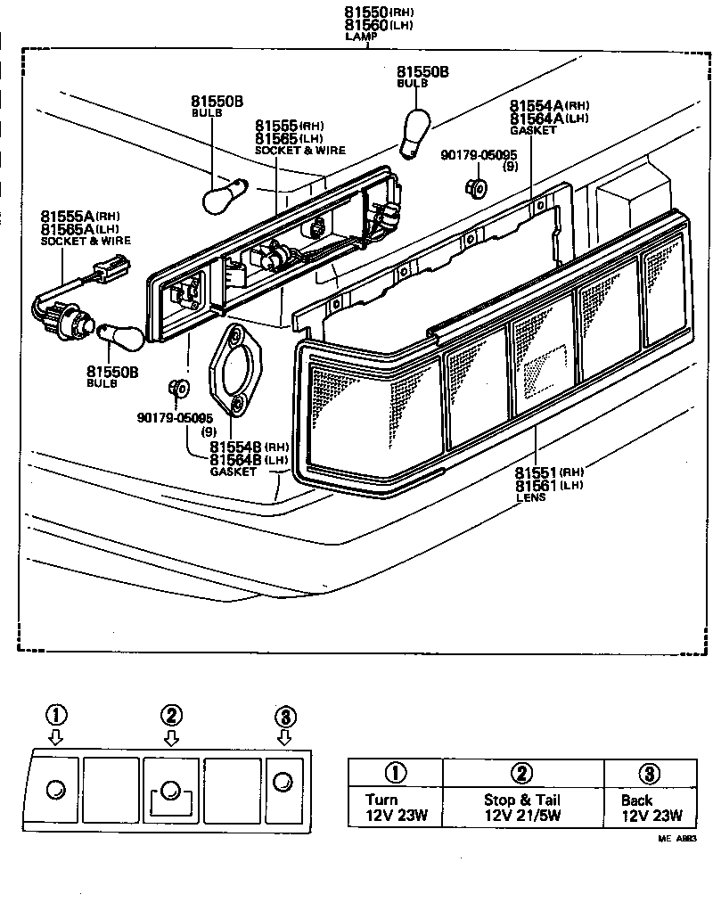  CARINA FR |  REAR COMBINATION LAMP