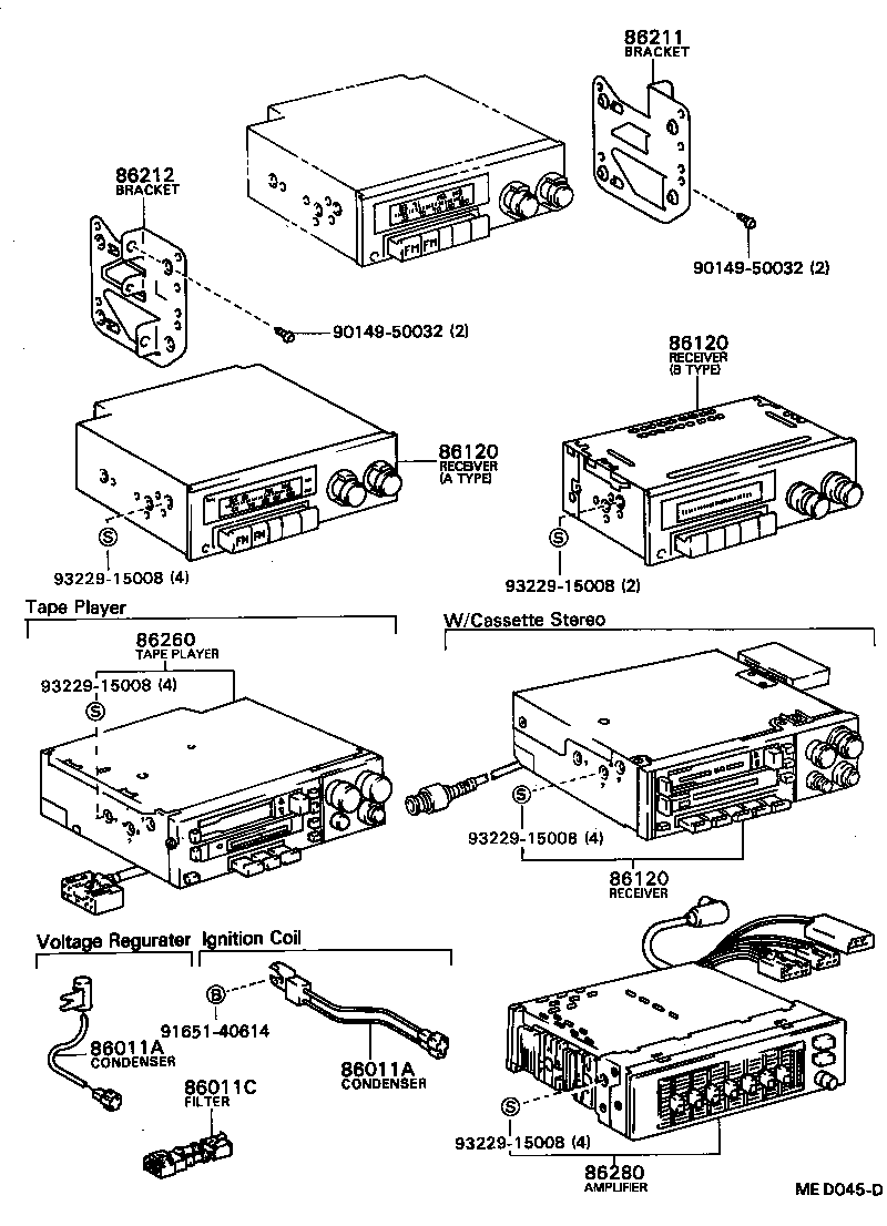  COROLLA |  RADIO RECEIVER AMPLIFIER CONDENSER