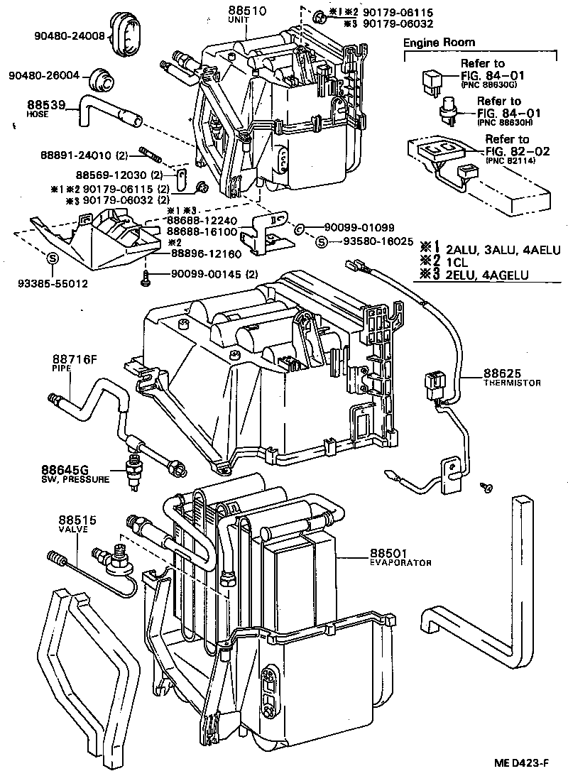  COROLLA |  HEATING AIR CONDITIONING COOLER UNIT