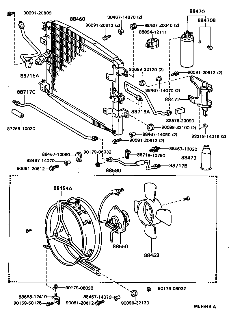  COROLLA |  HEATING AIR CONDITIONING COOLER PIPING