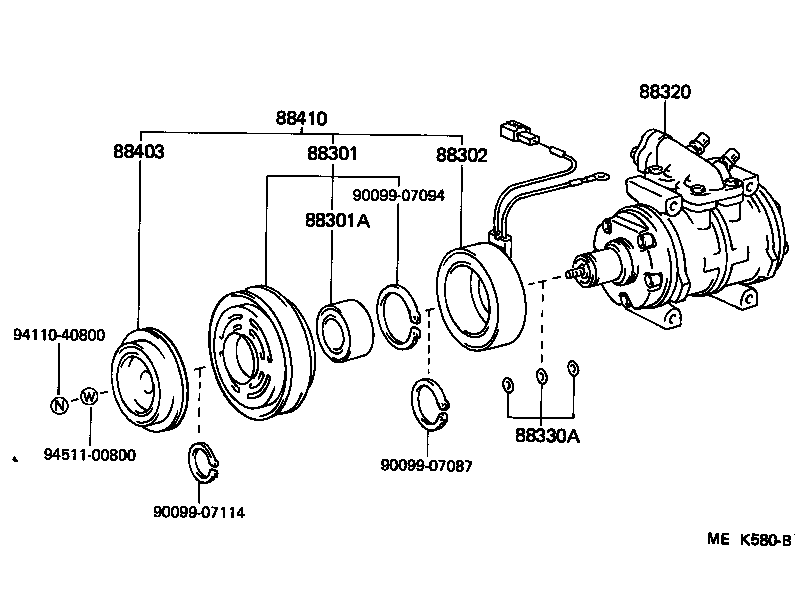  LAND CRUISER VAN |  HEATING AIR CONDITIONING COMPRESSOR