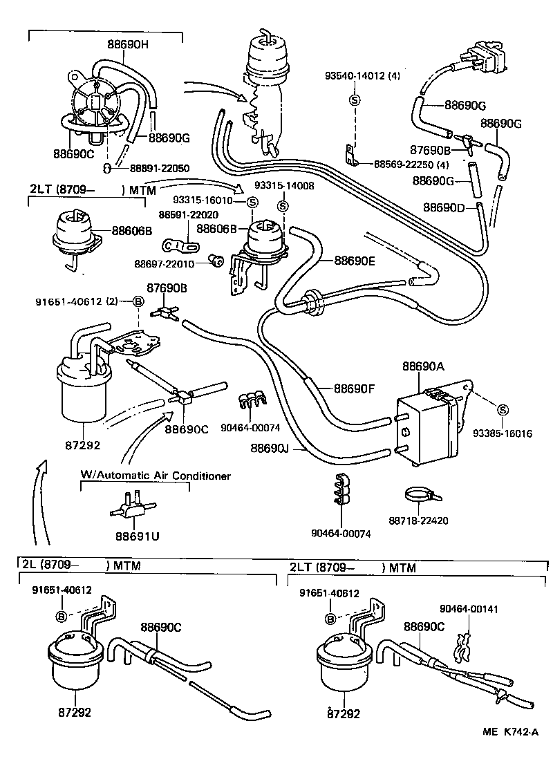  CRESTA |  HEATING AIR CONDITIONING VACUUM PIPING
