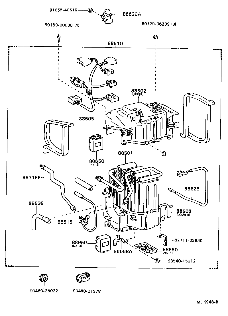  CAMRY VISTA |  HEATING AIR CONDITIONING COOLER UNIT