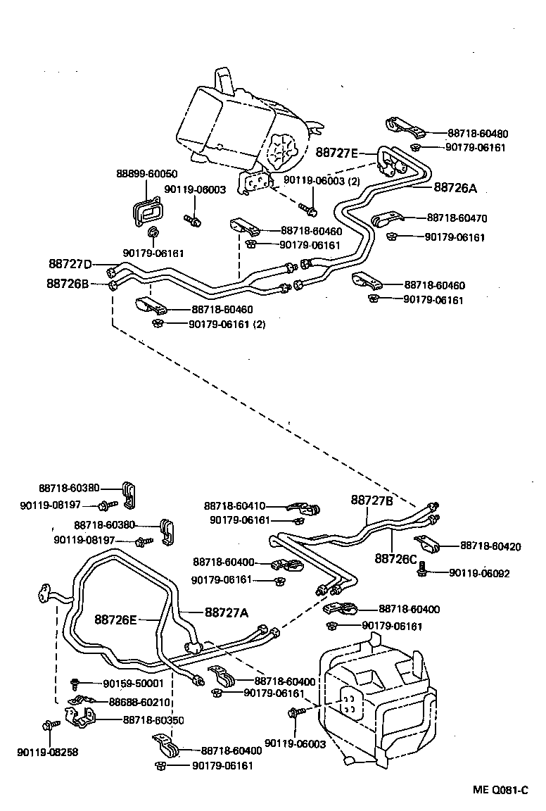  LAND CRUISER VAN |  HEATING AIR CONDITIONING COOLER PIPING