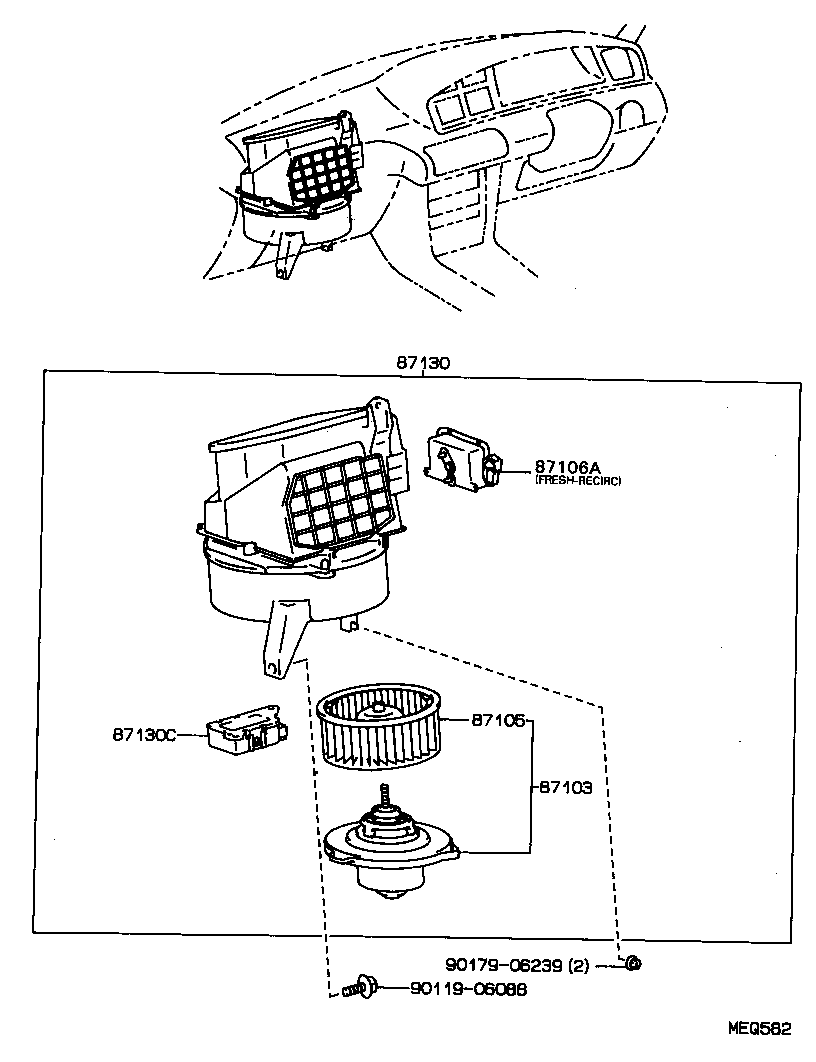  CELICA |  HEATING AIR CONDITIONING HEATER UNIT BLOWER