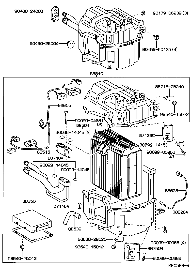  CELICA |  HEATING AIR CONDITIONING COOLER UNIT