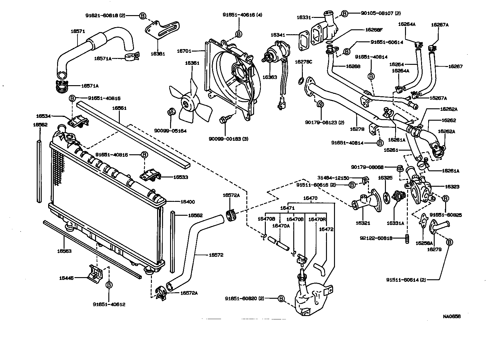  CARINA FF |  RADIATOR WATER OUTLET