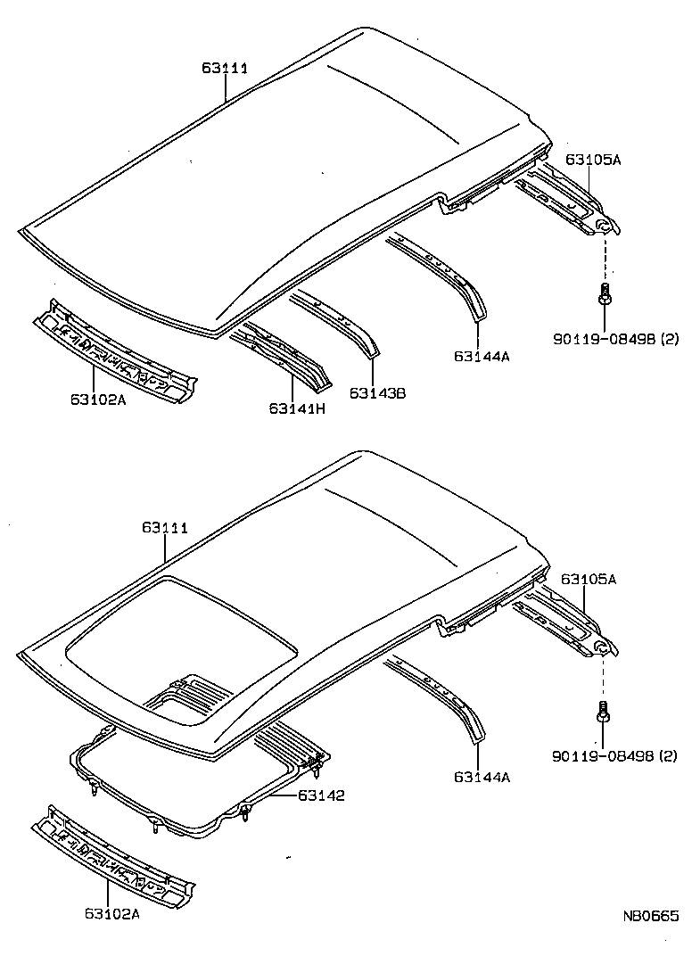  SPRINTER CARIB |  ROOF PANEL BACK WINDOW GLASS