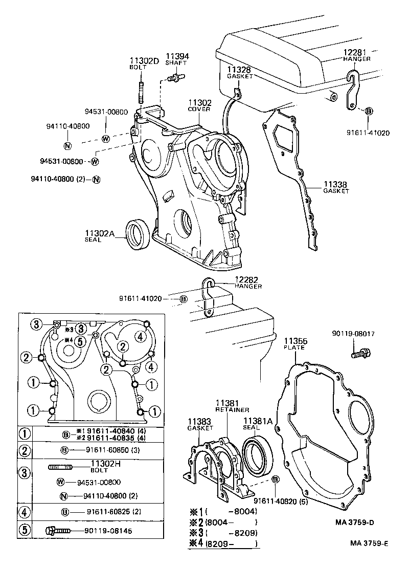  SPRINTER |  TIMING GEAR COVER REAR END PLATE