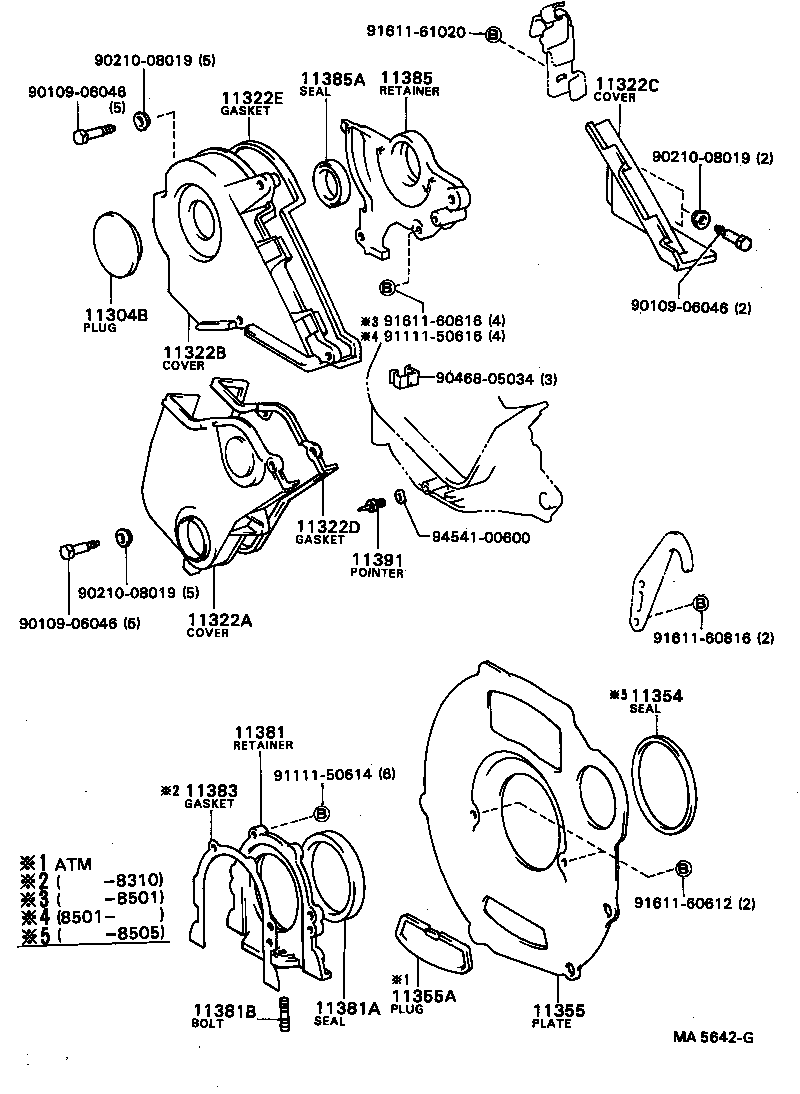  CARINA FR |  TIMING GEAR COVER REAR END PLATE