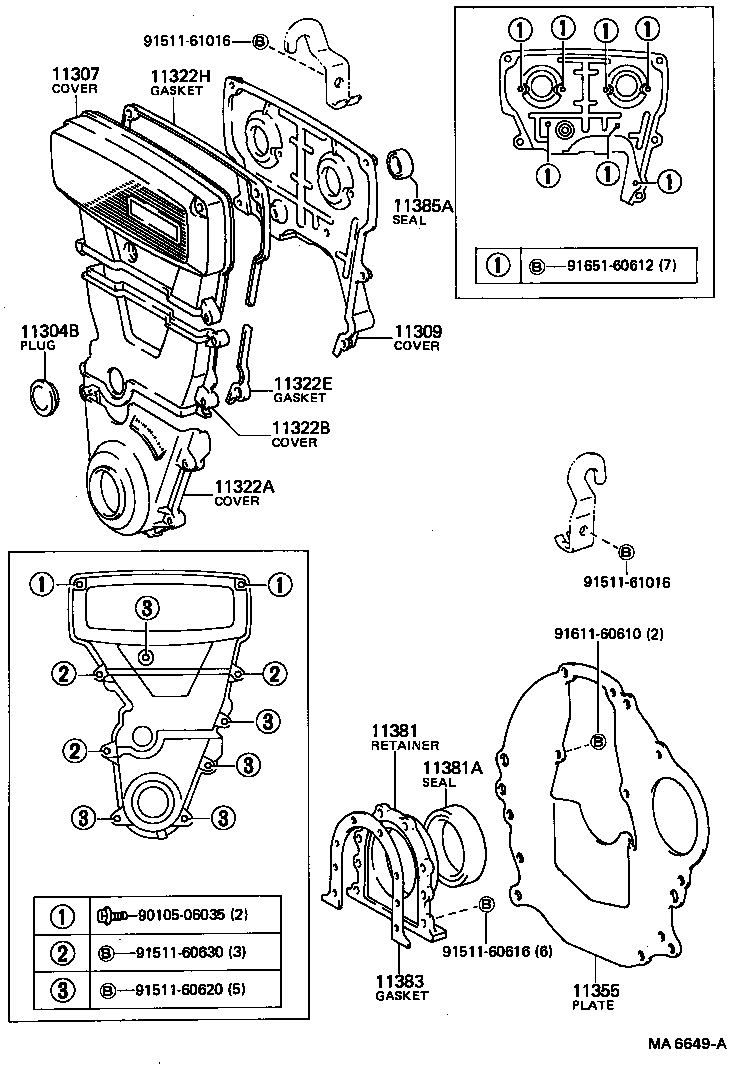  CARINA FR |  TIMING GEAR COVER REAR END PLATE
