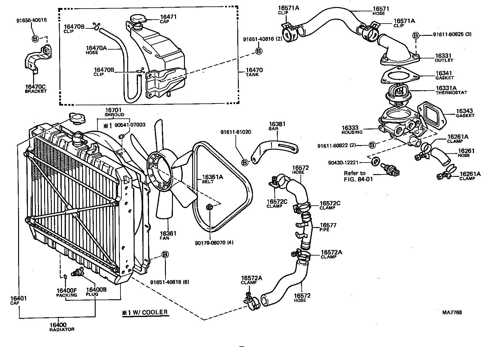  TOYOACE |  RADIATOR WATER OUTLET
