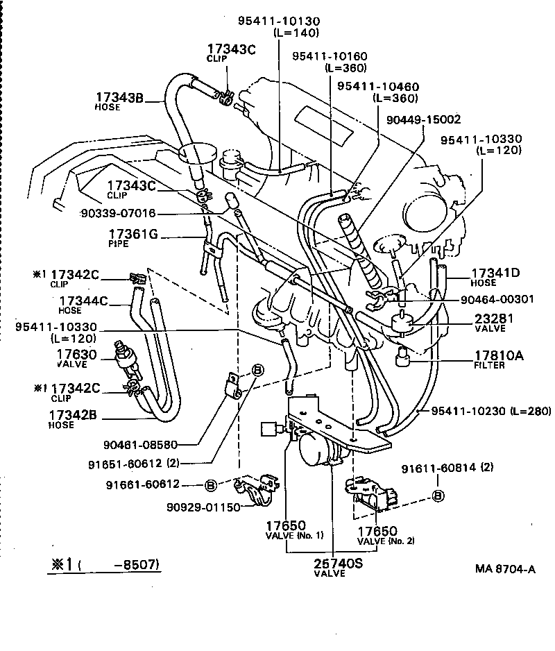  CAMRY VISTA |  VACUUM PIPING