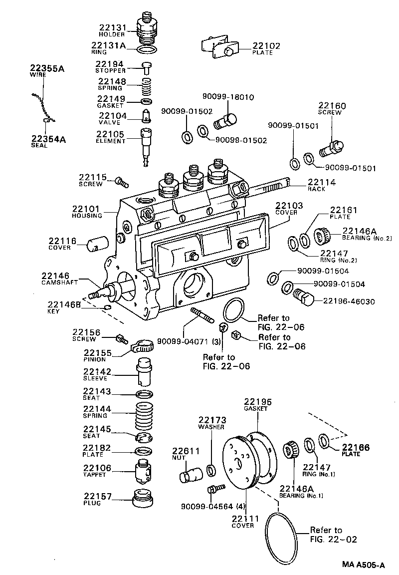  DYNA TOYOACE |  INJECTION PUMP BODY