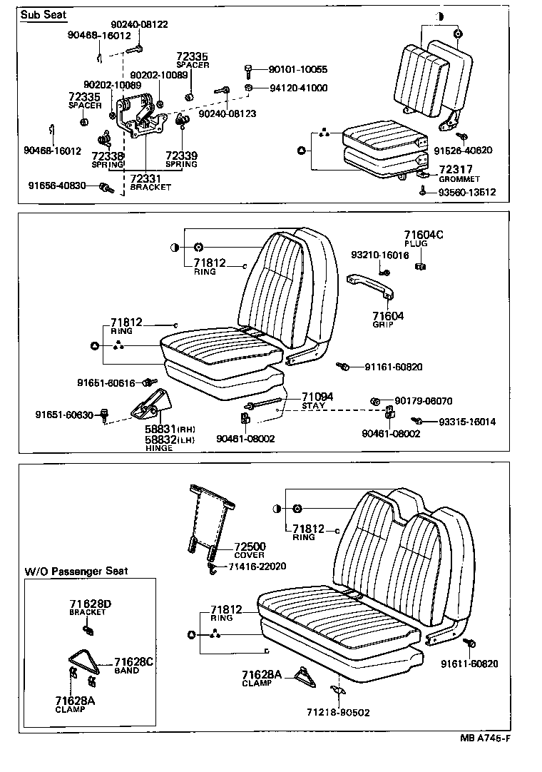  COASTER |  SEAT SEAT TRACK