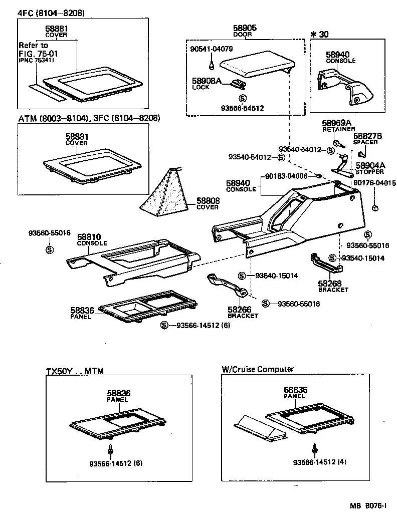  CRESTA |  CONSOLE BOX BRACKET