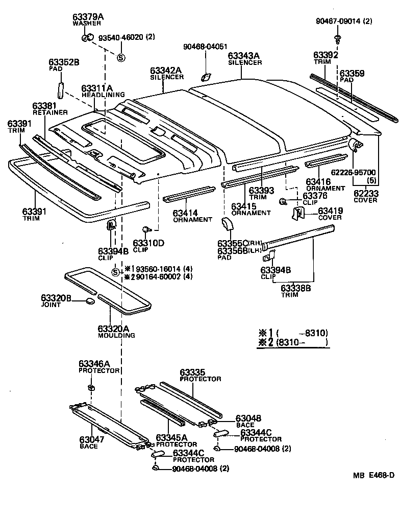  LITE TOWNACE TRUCK |  ROOF HEADLINING SILENCER PAD