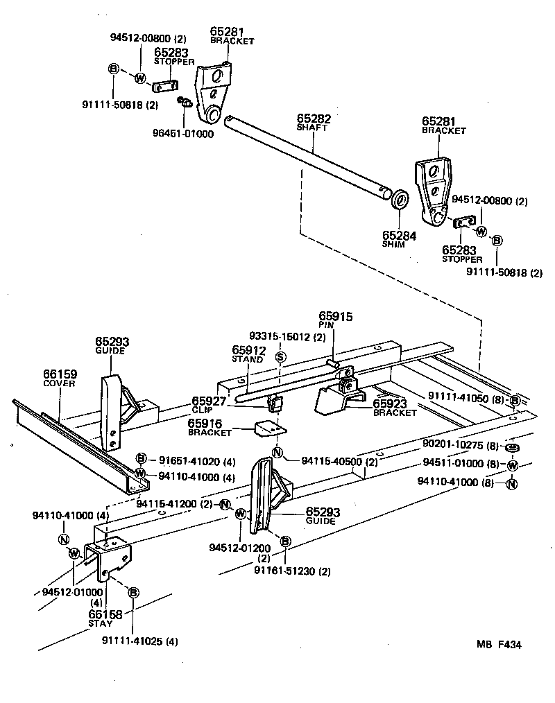  TOYOACE |  REAR BODY SUB FRAME