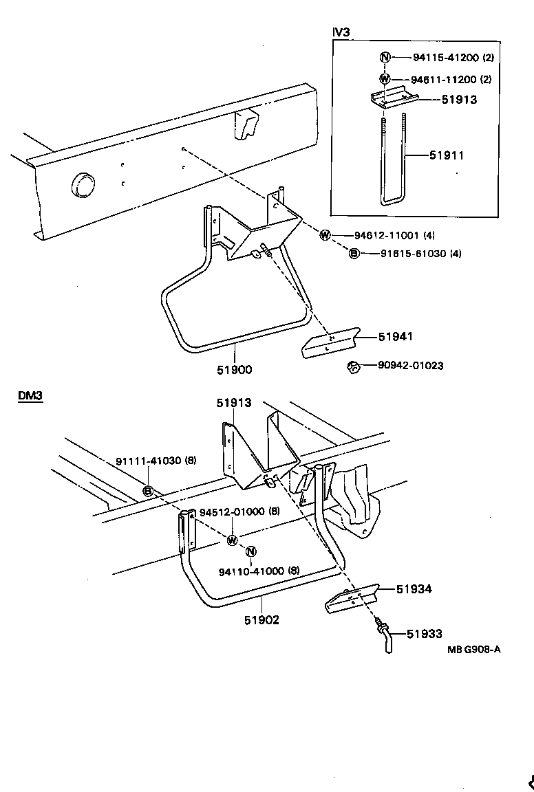  DYNA TOYOACE |  SPARE WHEEL CARRIER