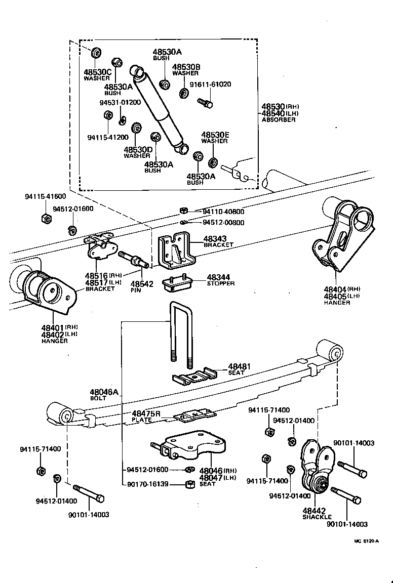  TOYOACE |  REAR SPRING SHOCK ABSORBER