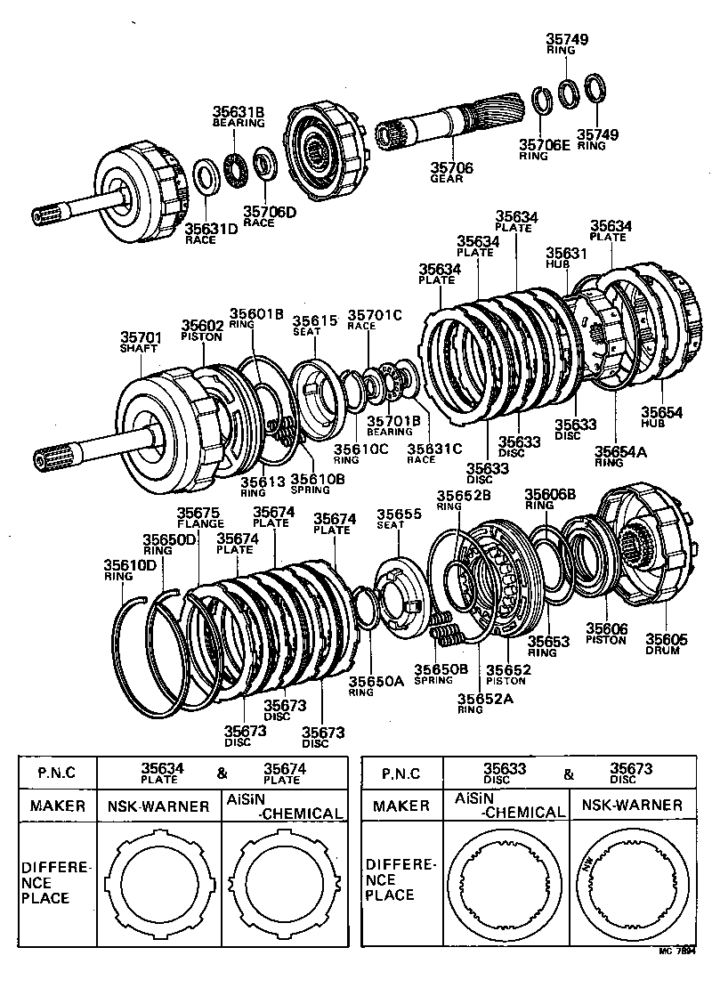  CROWN |  BRAKE BAND MULTIPLE DISC CLUTCH ATM