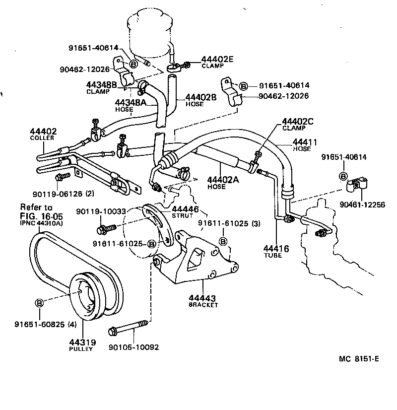  CARINA FR |  POWER STEERING TUBE