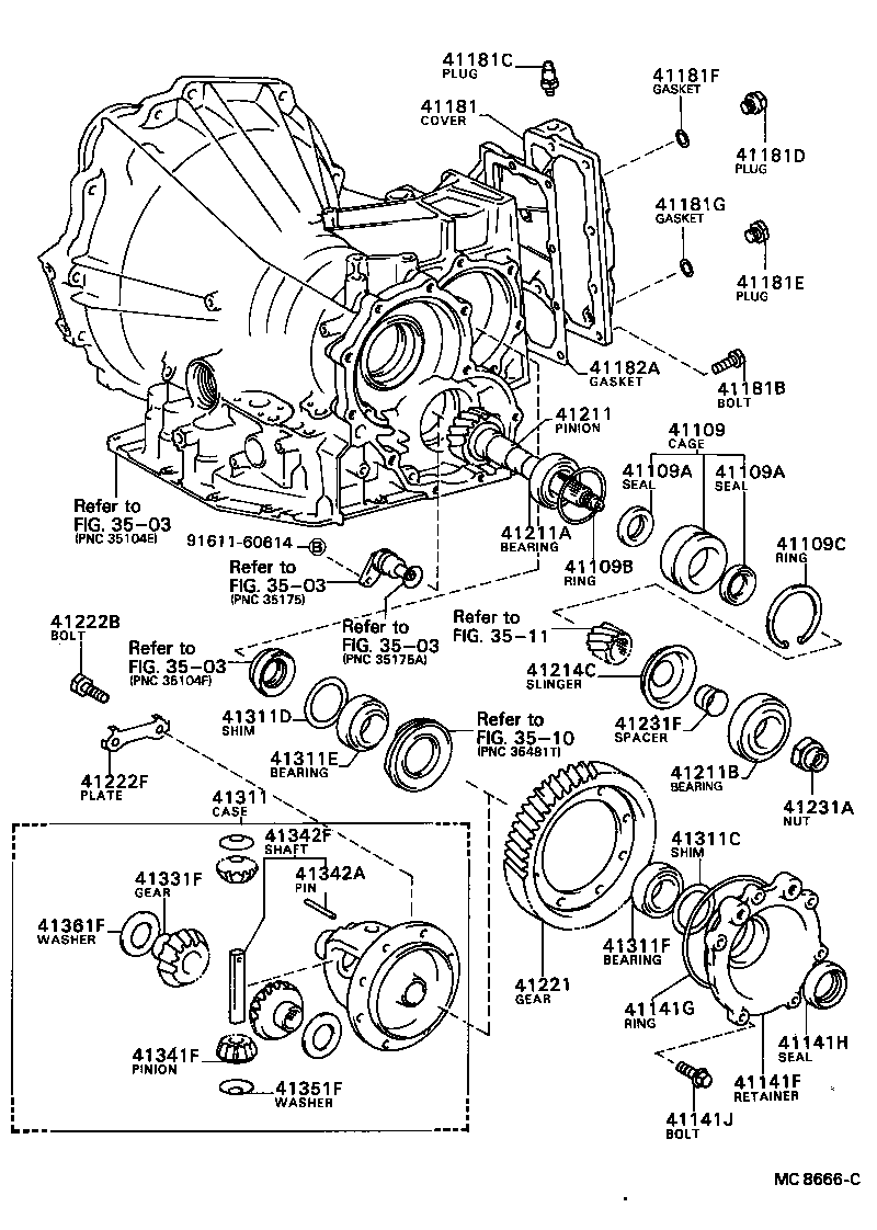  CARINA ED |  FRONT AXLE HOUSING DIFFERENTIAL