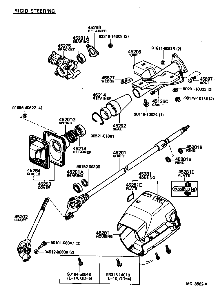  STARLET |  STEERING COLUMN SHAFT