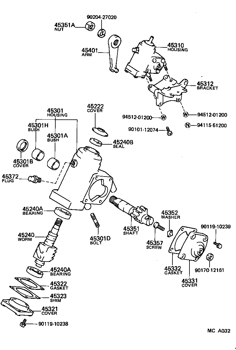  TOYOACE |  STEERING COLUMN SHAFT